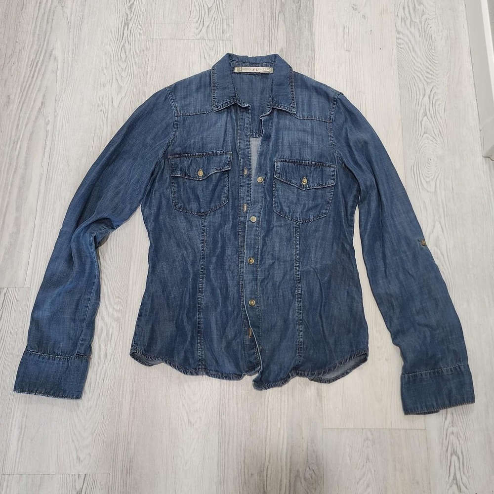 Chelsea & Violet Made in USA Light Wash Denim Shirt